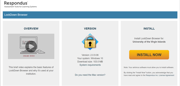 How To Install Respondus Lockdown Browser – University Of The Virgin ...